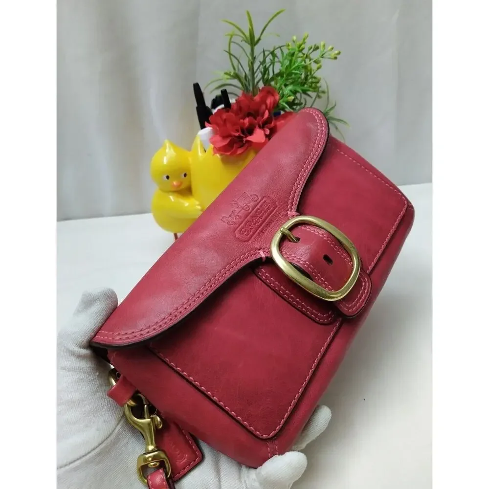 Coach Bleecker Red Leather Buckle Wristlet - Wallet